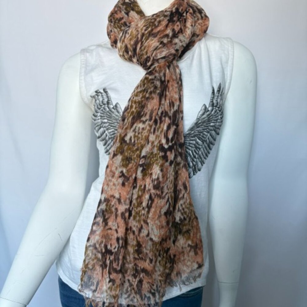 Earthy Abstract Print Scarf